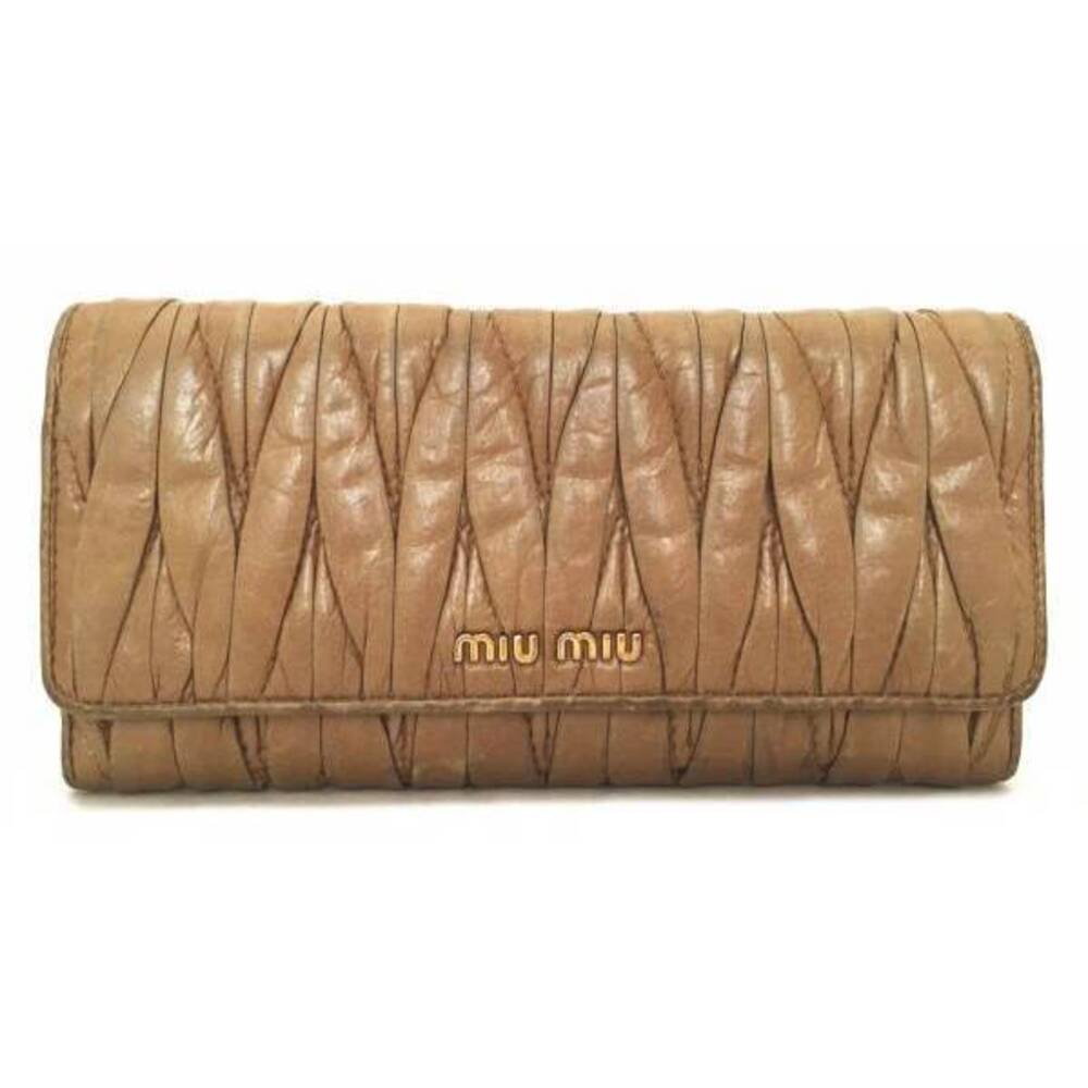 Miu Miu long wallet Matelasse leather quilted MUI